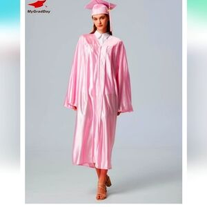 Pink cap and gown